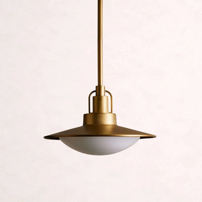 Argent Opal Glass Dome Pendant 14'' 24''D - cyranlamps