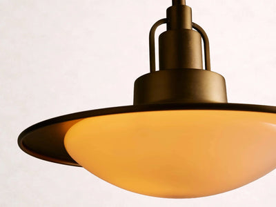 Argent Opal Glass Dome Pendant 14'' 24''D - cyranlamps