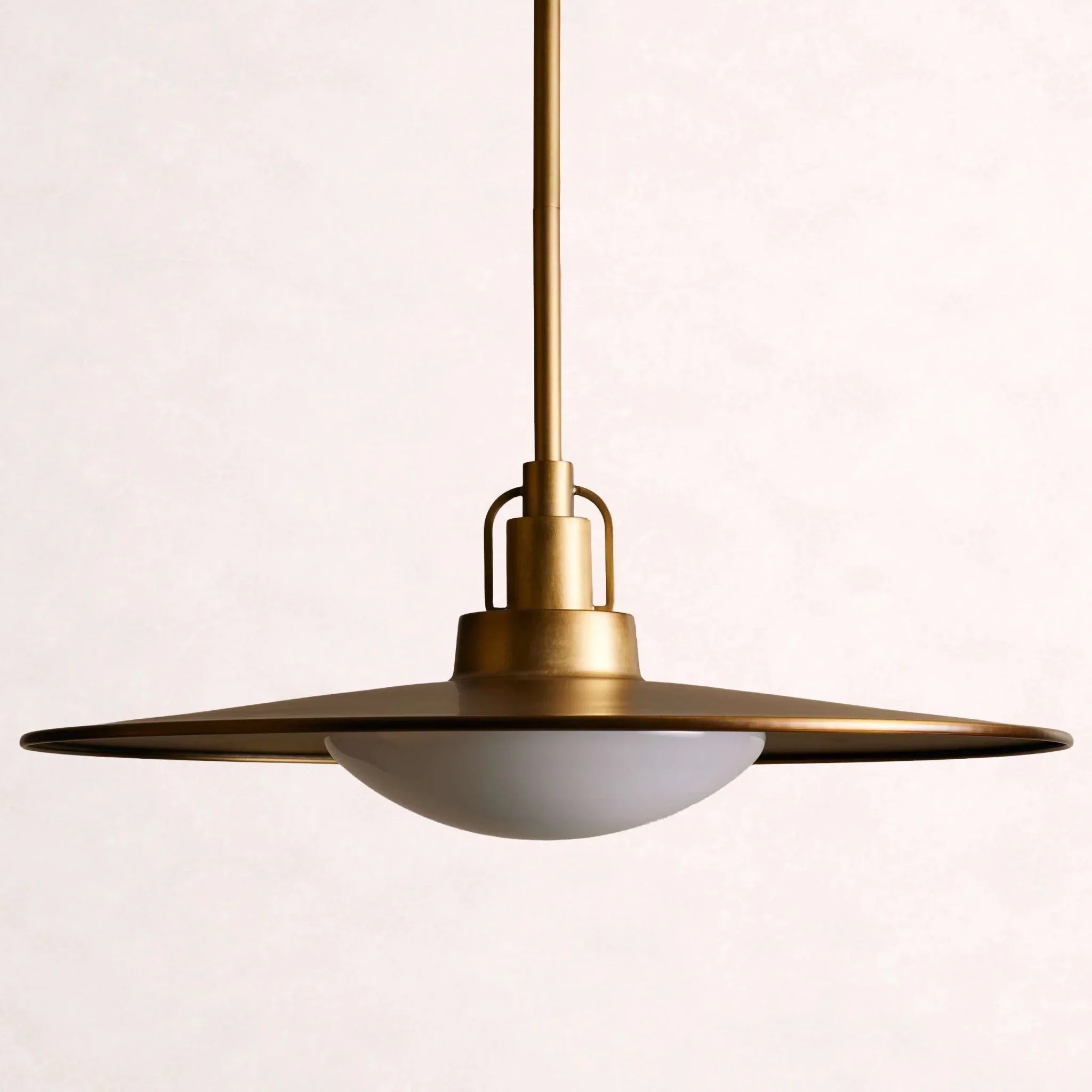 Argent Opal Glass Dome Pendant 14'' 24''D - cyranlamps