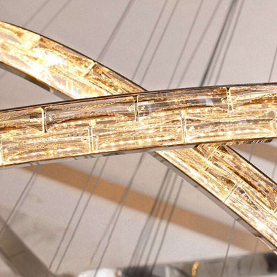 Argento Modern 6 - Tier Crystal Ring Chandelier - cyranlamps