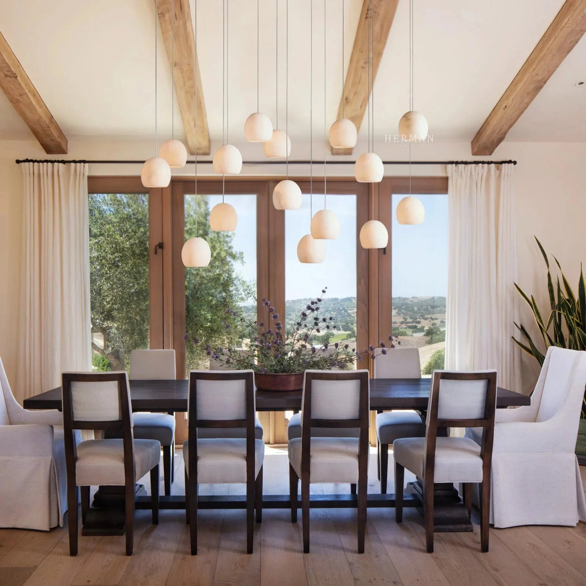 Arica Rectangular Chandelier - Cyran Lamps