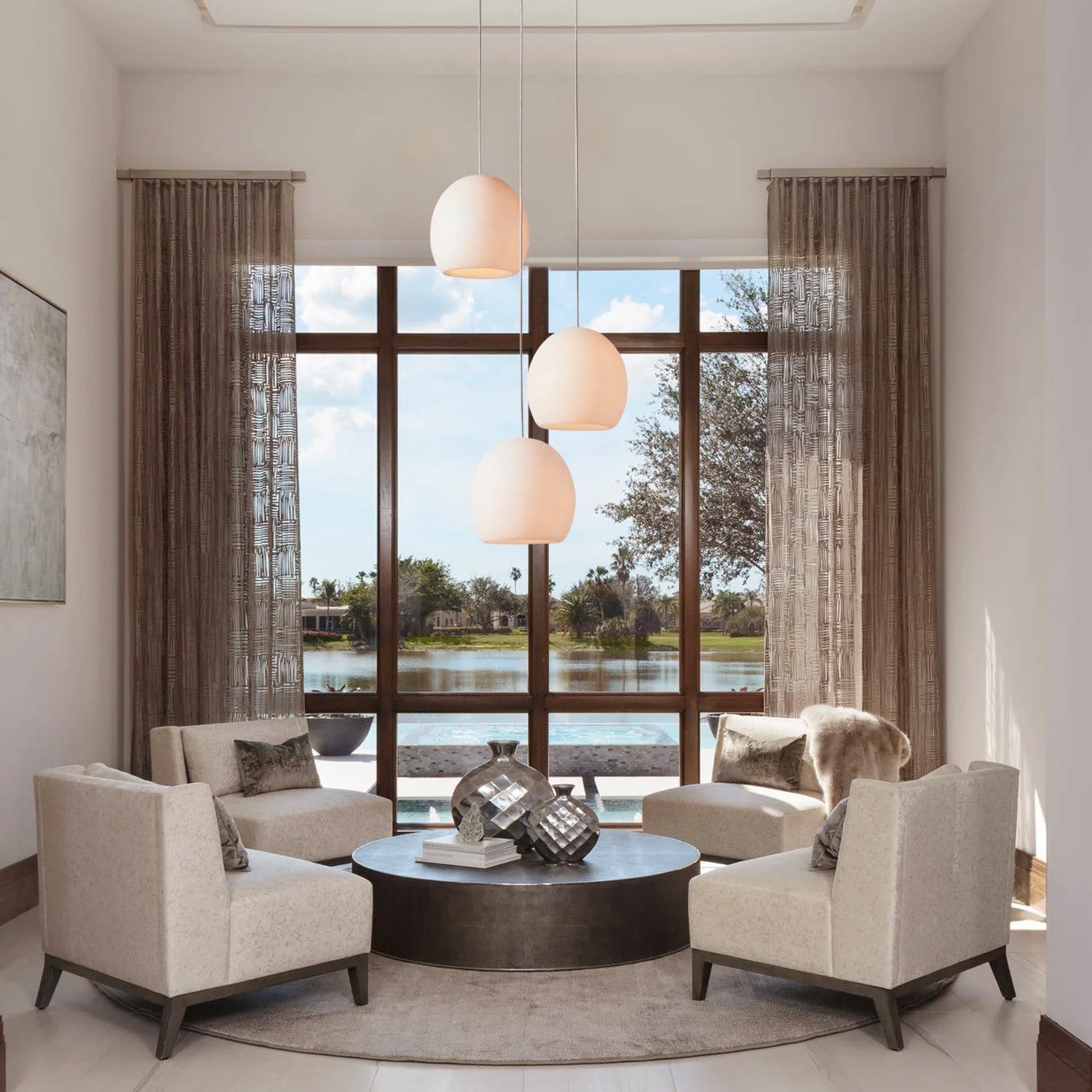 Arica Round Chandelier - Cyran Lamps