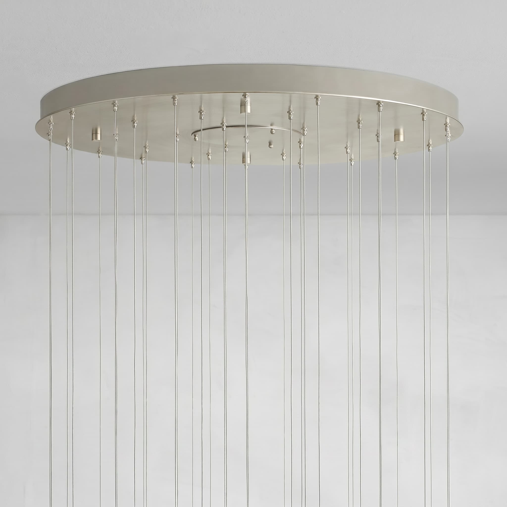 Arica Round Gold Chandelier with Natural Alabaster Stone Shades - cyranlamps