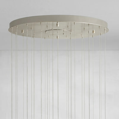 Arica Round Gold Chandelier with Natural Alabaster Stone Shades - cyranlamps