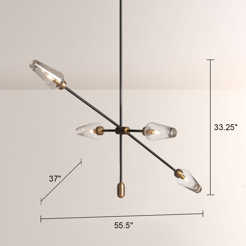 Arrow Bronze Chandelier - Cyran Lamps
