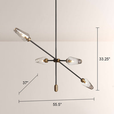 Arrow Bronze Chandelier - Cyran Lamps