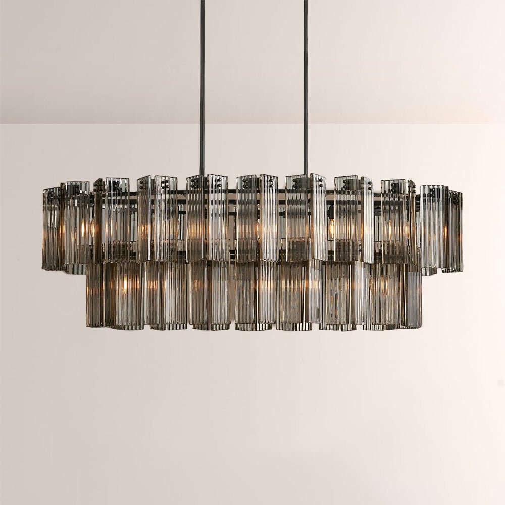 Art Glass Delsia Linear Chandelier - Cyran Lamps