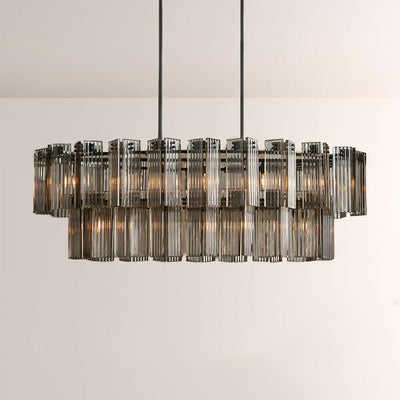 Art Glass Delsia Linear Chandelier - Cyran Lamps