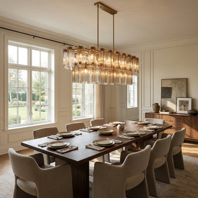 Art Glass Delsia Linear Chandelier - Cyran Lamps