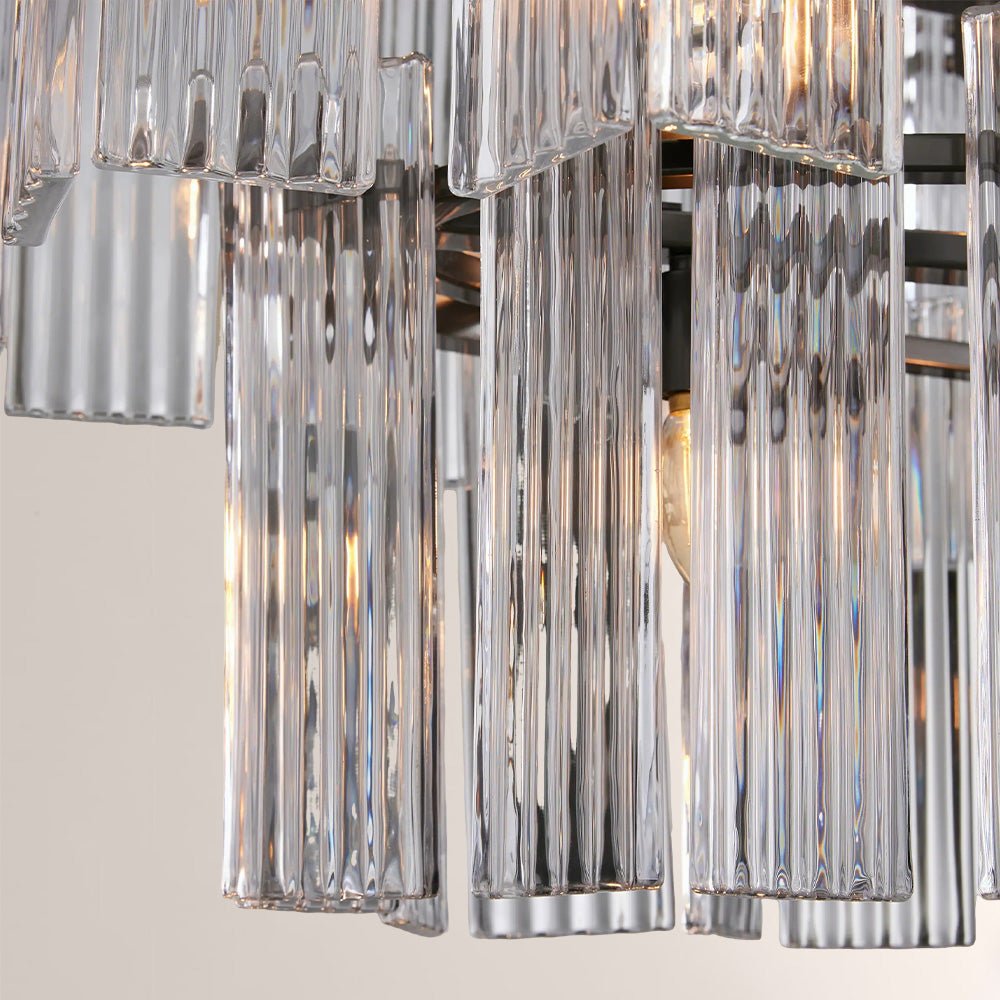 Art Glass Delsia Linear Chandelier - Cyran Lamps