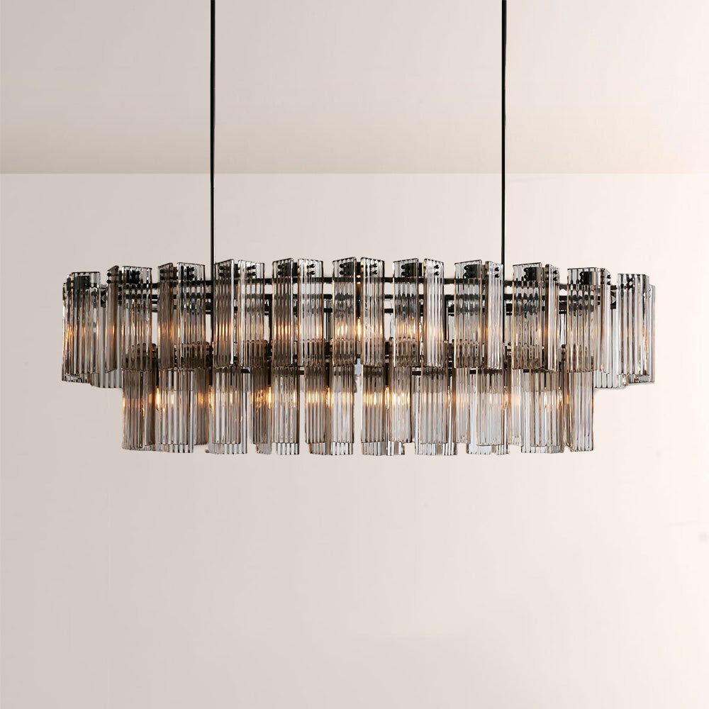 Art Glass Delsia Linear Chandelier - Cyran Lamps