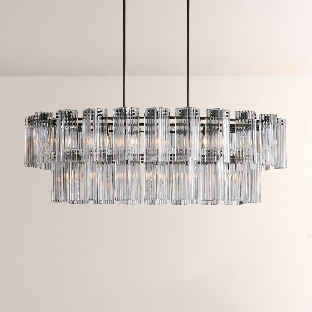 Art Glass Delsia Linear Chandelier - Cyran Lamps