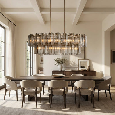 Art Glass Delsia Linear Chandelier - Cyran Lamps