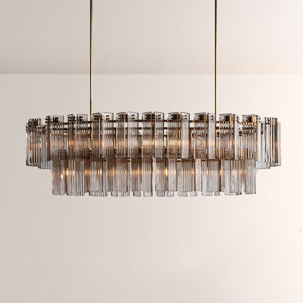 Art Glass Delsia Linear Chandelier - Cyran Lamps