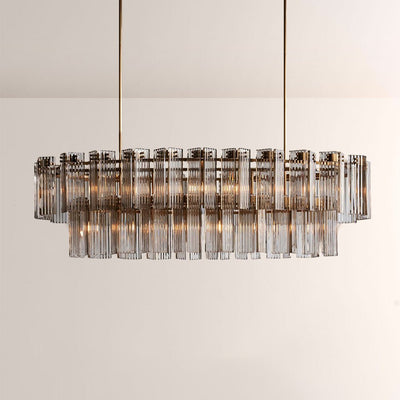 Art Glass Delsia Linear Chandelier - Cyran Lamps