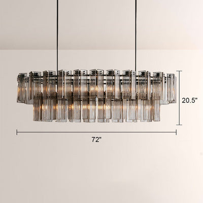 Art Glass Delsia Linear Chandelier - Cyran Lamps