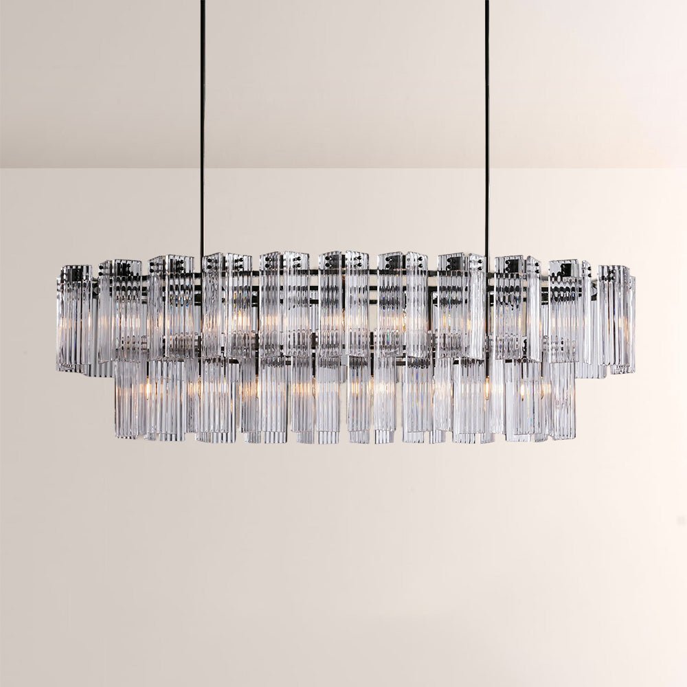 Art Glass Delsia Linear Chandelier - Cyran Lamps