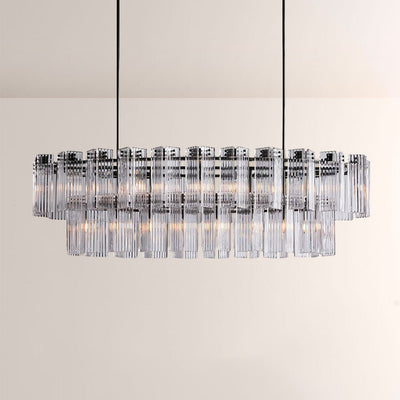 Art Glass Delsia Linear Chandelier - Cyran Lamps