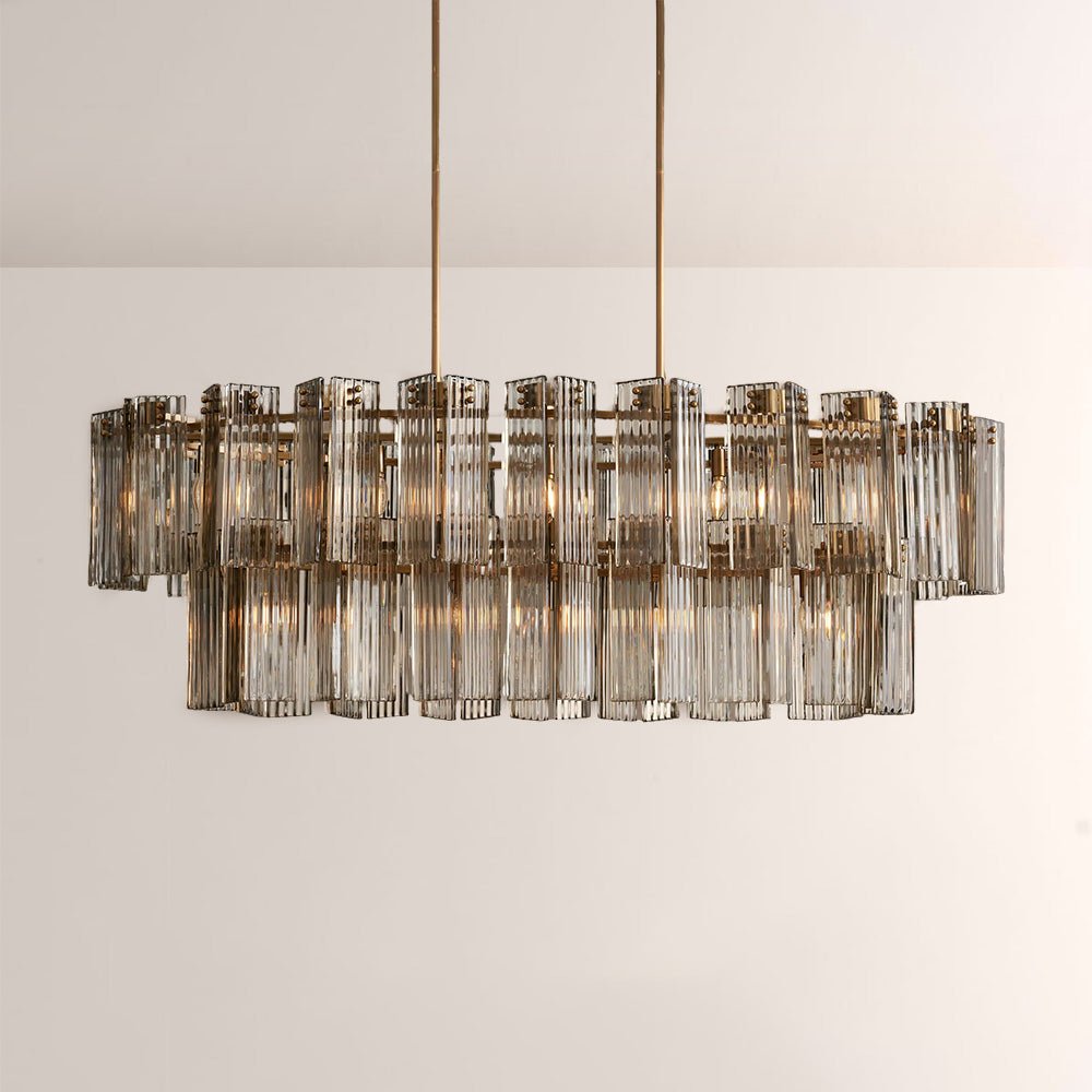 Art Glass Delsia Linear Chandelier - Cyran Lamps