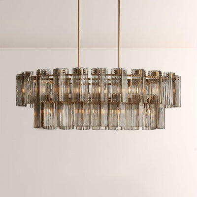 Art Glass Delsia Linear Chandelier - Cyran Lamps