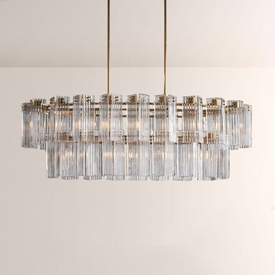 Art Glass Delsia Linear Chandelier - Cyran Lamps