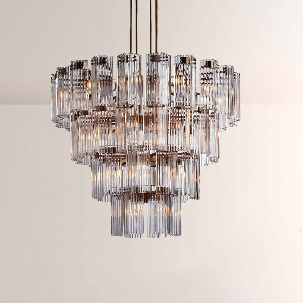 Art Glass Delsia Round Chandelier 48" - Cyran Lamps