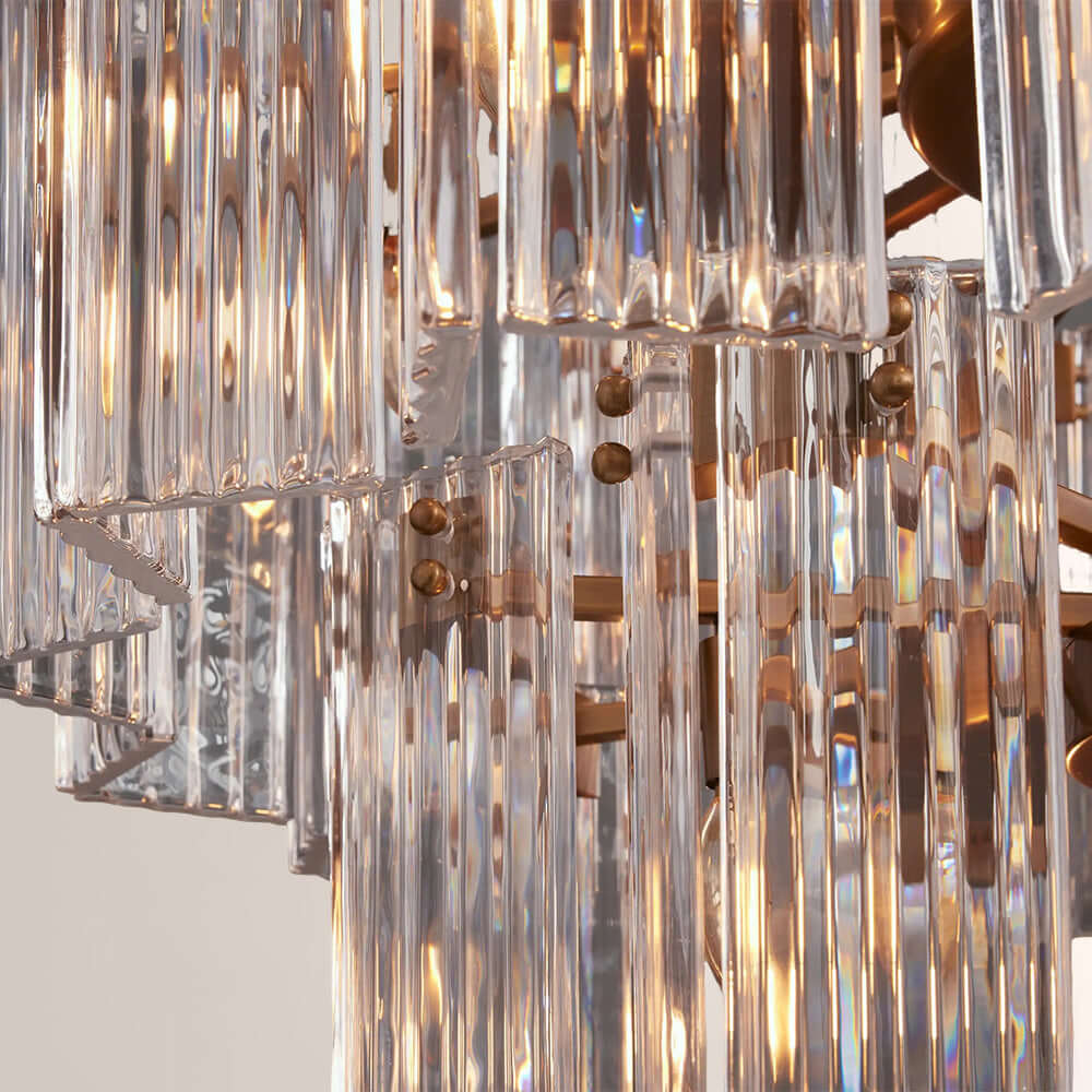 Art Glass Delsia Round Chandelier 48" - Cyran Lamps