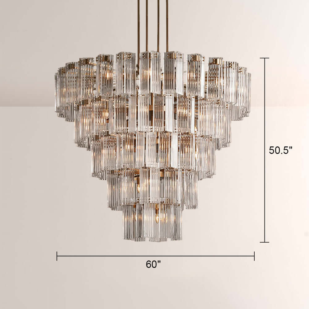 Art Glass Delsia Round Chandelier 60" - Cyran Lamps