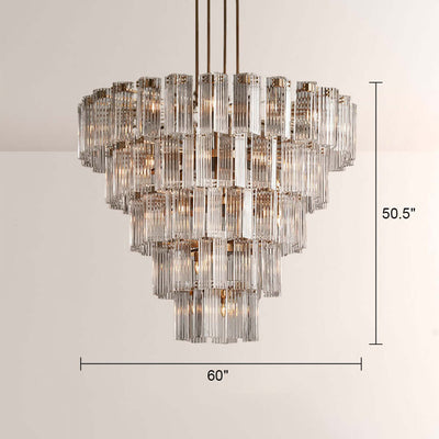 Art Glass Delsia Round Chandelier 60" - Cyran Lamps