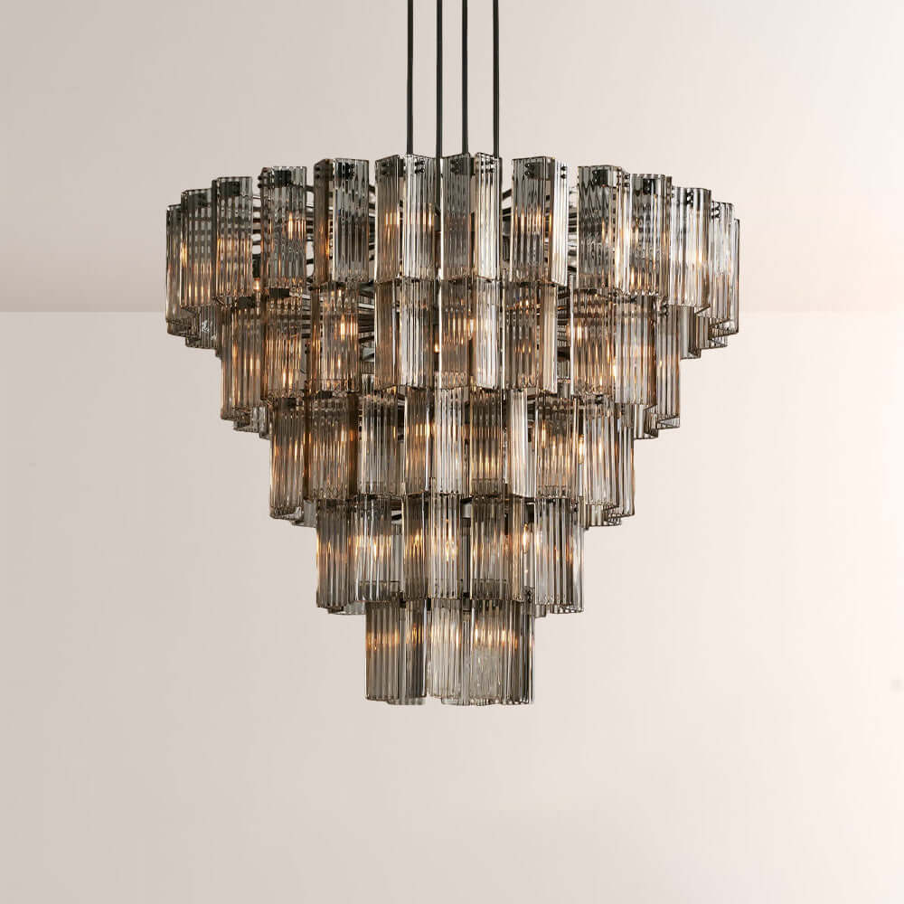 Art Glass Delsia Round Chandelier 60" - Cyran Lamps