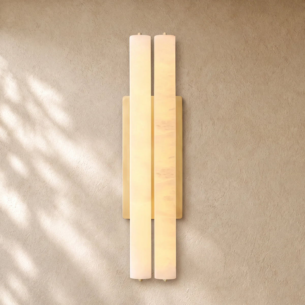 Audubom Alabaster Double Sconce