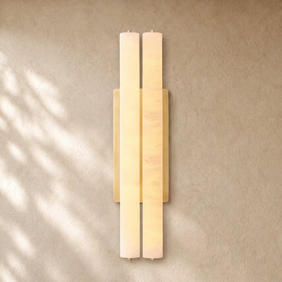 Audubom Alabaster Double Sconce