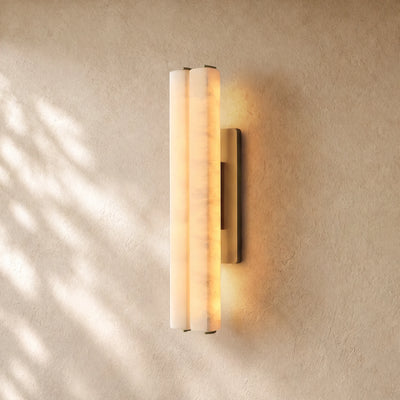 Audubom Alabaster Double Sconce