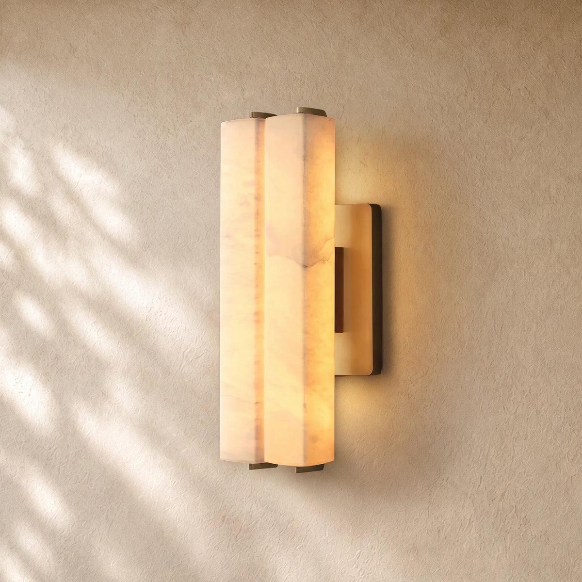 Audubom Alabaster Double Sconce