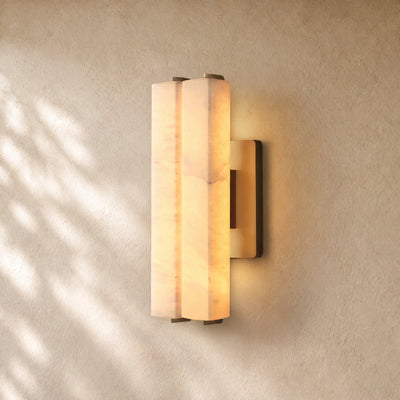 Audubom Alabaster Double Sconce