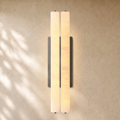 Audubom Alabaster Double Sconce