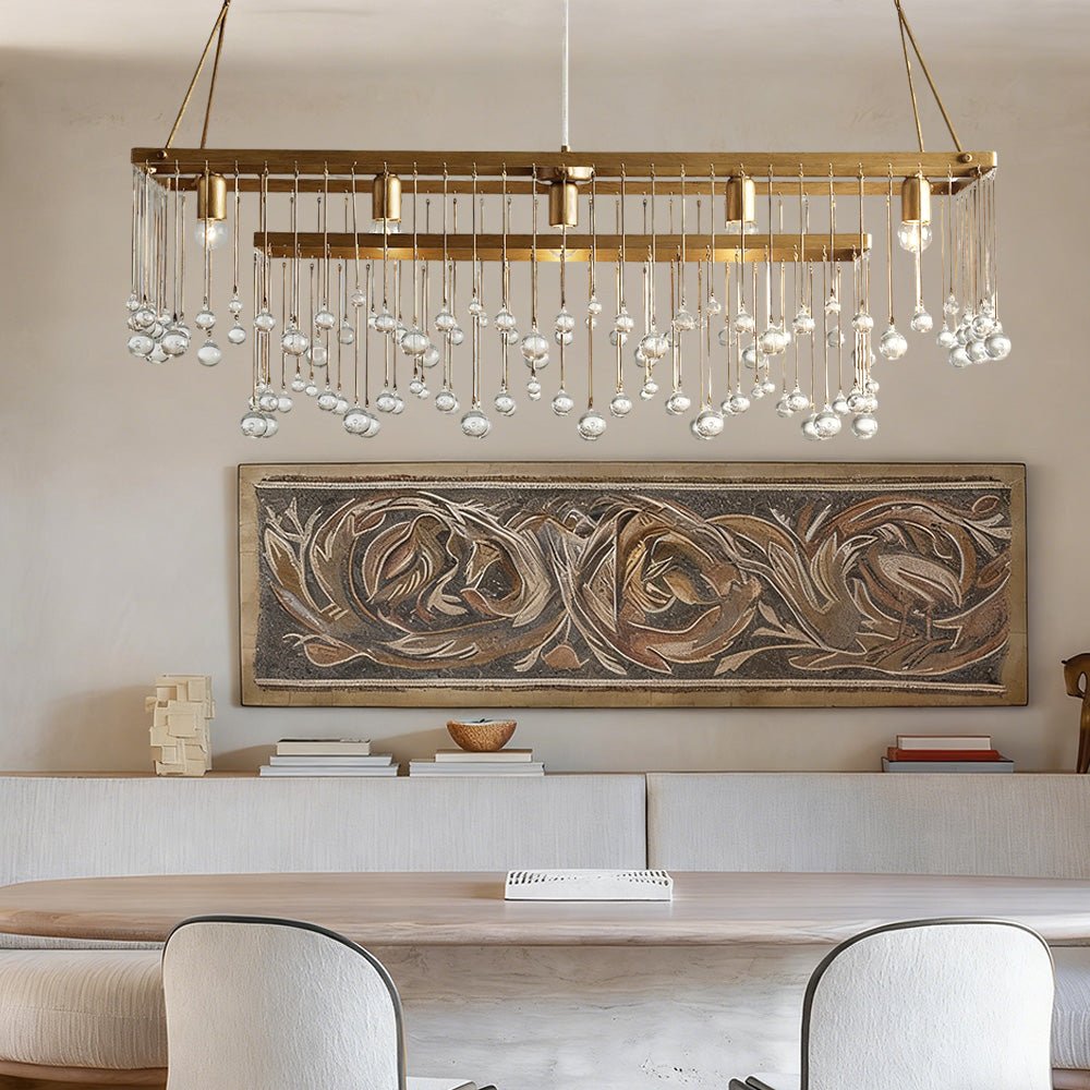 Aubluxe Rectangular Chandelier - Cyran Lamps