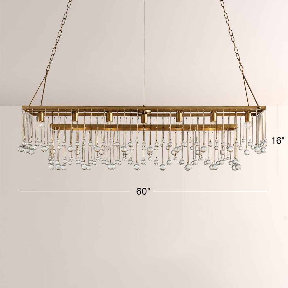 Aubluxe Rectangular Chandelier - Cyran Lamps