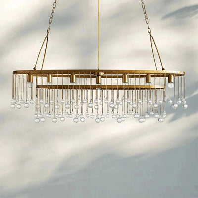 Aubrey 7 Light Oval Chandelier - cyranlamps