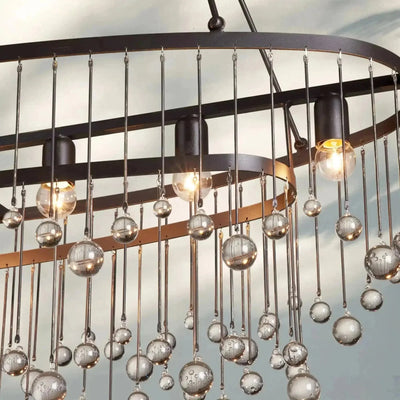 Aubrey 7 Light Oval Chandelier - cyranlamps