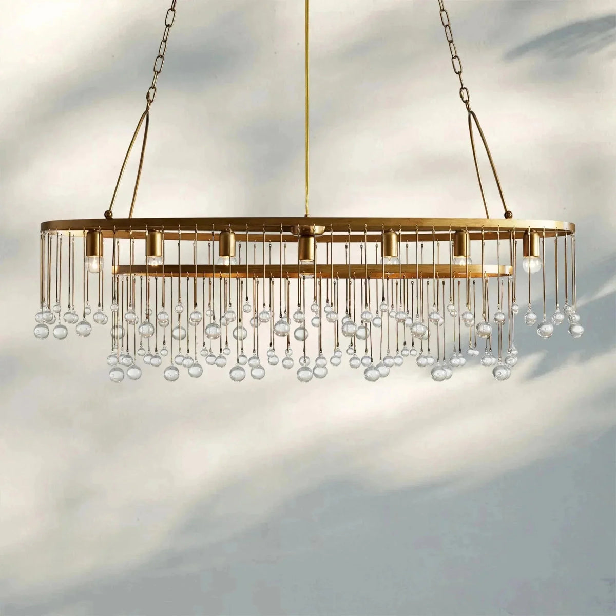 Aubrey 7 Light Oval Chandelier - cyranlamps