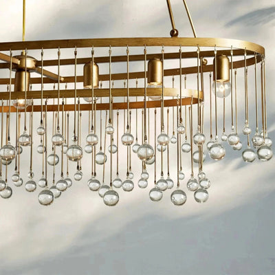 Aubrey 7 Light Oval Chandelier - cyranlamps
