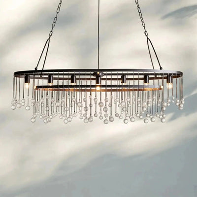 Aubrey 7 Light Oval Chandelier - cyranlamps