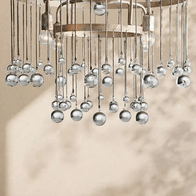 Aubrey Crystal Ball Flushmount Lamp - Cyran Lamps