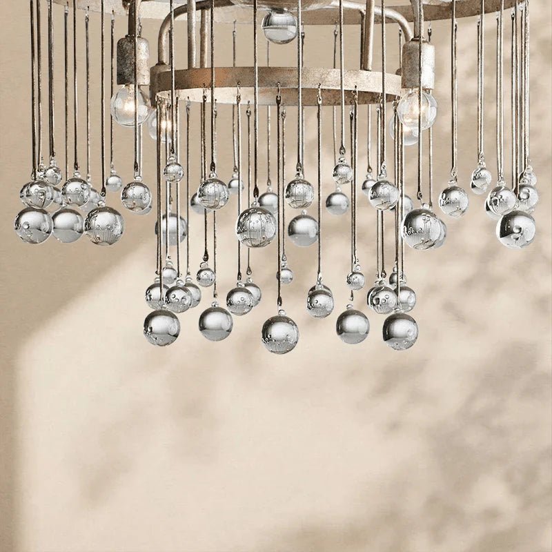 Aubrey Crystal Ball Flushmount Lamp - Cyran Lamps