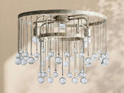 Aubrey Crystal Ball Flushmount Lamp - Cyran Lamps