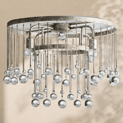 Aubrey Crystal Ball Flushmount Lamp - Cyran Lamps