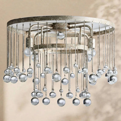 Aubrey Crystal Ball Flushmount Lamp - Cyran Lamps