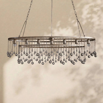 Aubrey Crystal Ball Oval Chandelier 7 Lights - Cyran Lamps