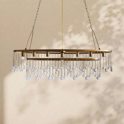 Aubrey Crystal Ball Oval Chandelier 7 Lights - Cyran Lamps